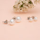925 Sterling Silver Pearl Studs Combo 6mm and 4mm