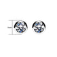 925 Sterling Silver Studs Round Bezel (5mm)