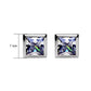 925 Sterling Silver Studs Square Bezel (7mm)